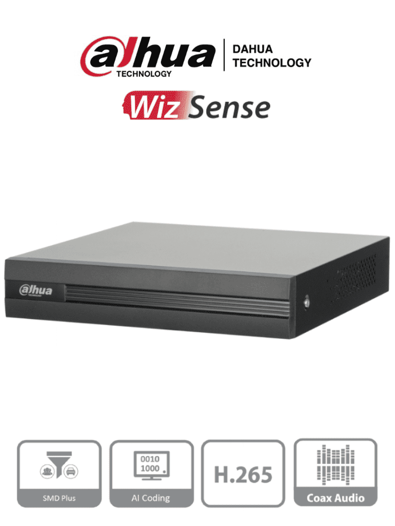 DAHUA XVR1B04H-I - DVR de 4 canales 5MP Lite con WizSense y H.265+. Soporta 4 canales + 2 IP, o hasta 6 canales IP. Con SMD Plus y búsqueda inteligente de humanos y vehículos. 1 puerto SATA de hasta 6TB. #HDCVI9.0 #5MP#VolDH DAHUA XVR1B04H-I - DVR de 4 canales 5MP Lite con WizSense y H.265+. Soporta 4 canales + 2 IP, o hasta 6 canales IP. Con SMD Plus y búsqueda inteligente de humanos y vehículos. 1 puerto SATA de hasta 6TB. #HDCVI9.0 #5MP#VolDH